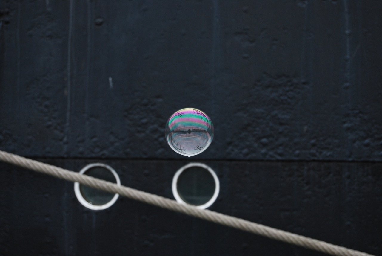 soap bubbles ship mirroring free photo