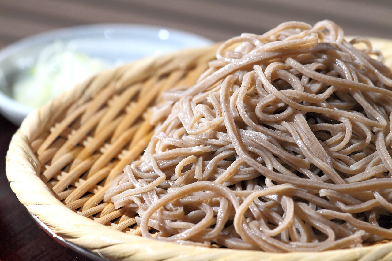 soba noodles near buckwheat free photo