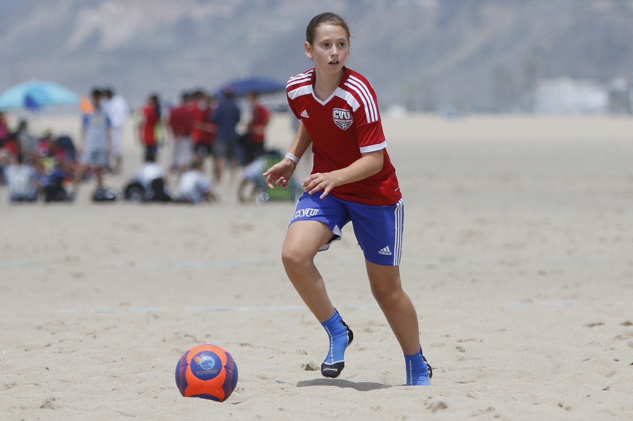 soccer beach girl free photo