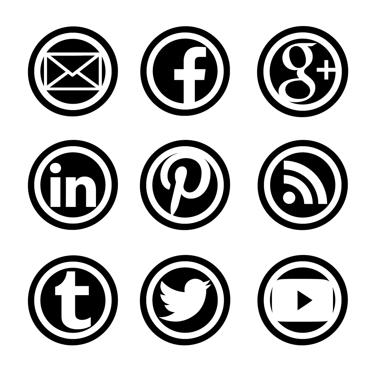 social network icons buttons free photo