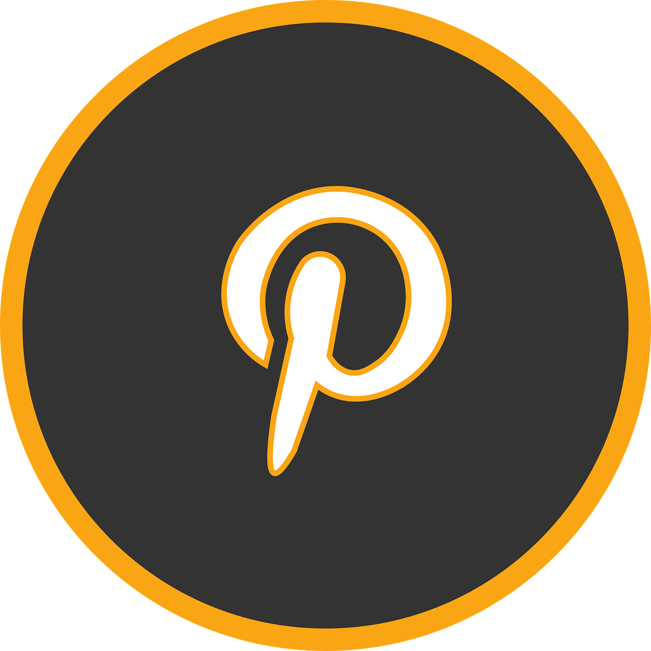 social networking icon icon pinterest pinterest free photo