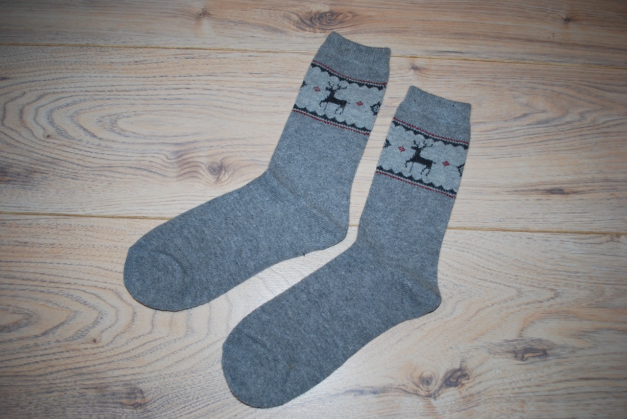 socks two grey free photo