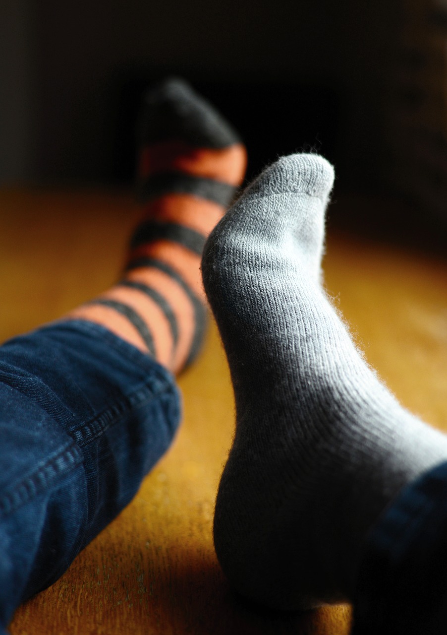socks  different  bi color free photo