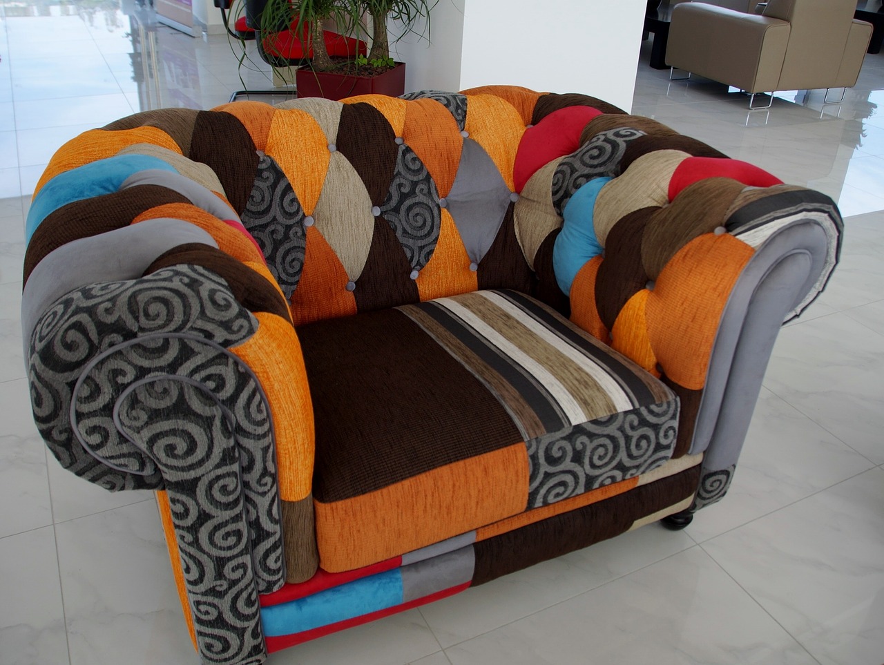 sofa colored convenient free photo