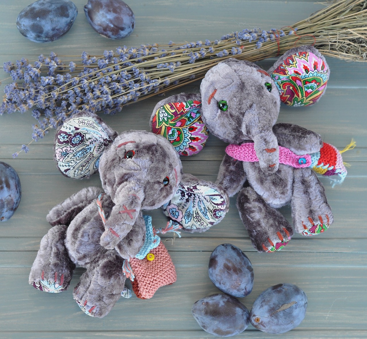 soft toy elephant lavender free photo