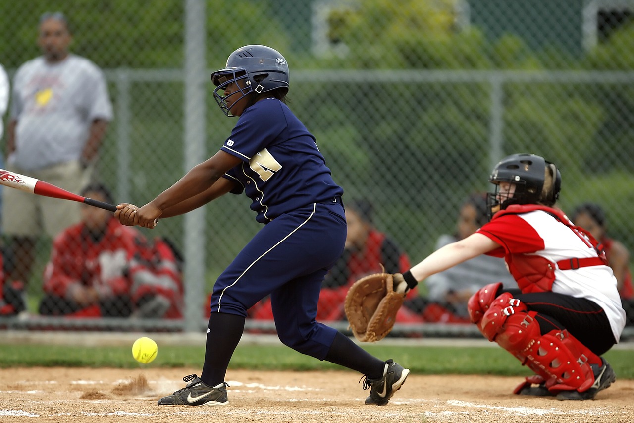 softball girls softball batter free photo