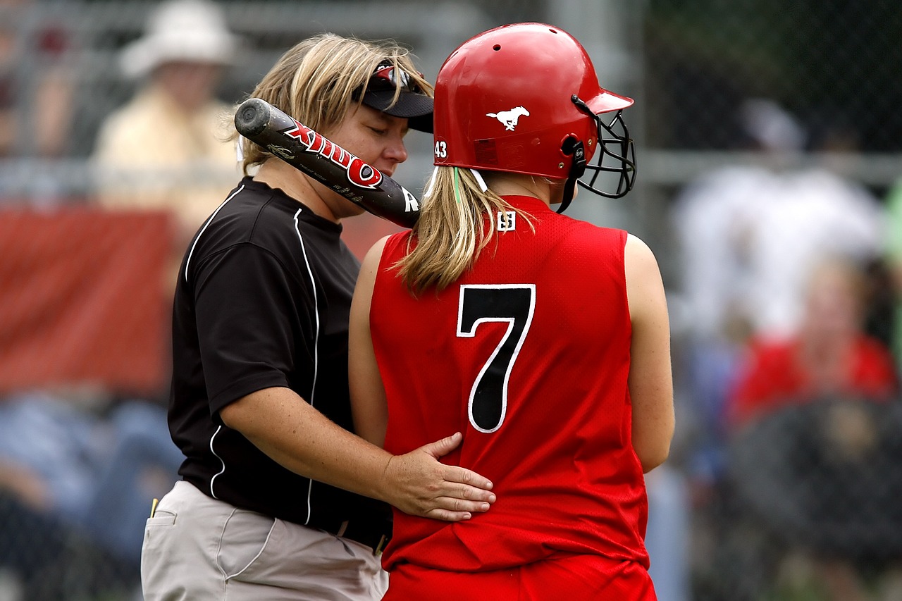 softball player coach free photo