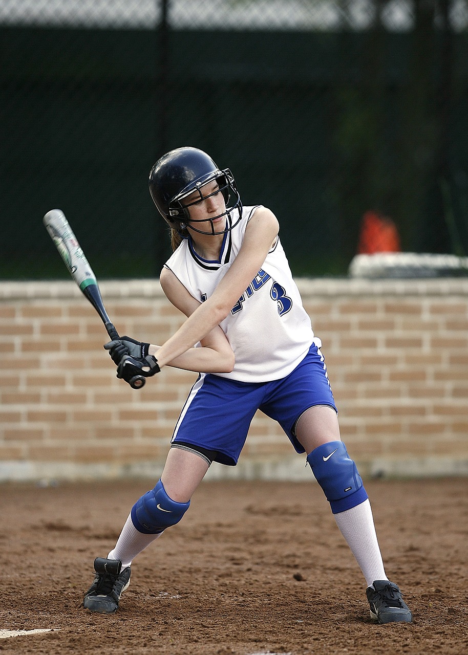 softball batter female free photo