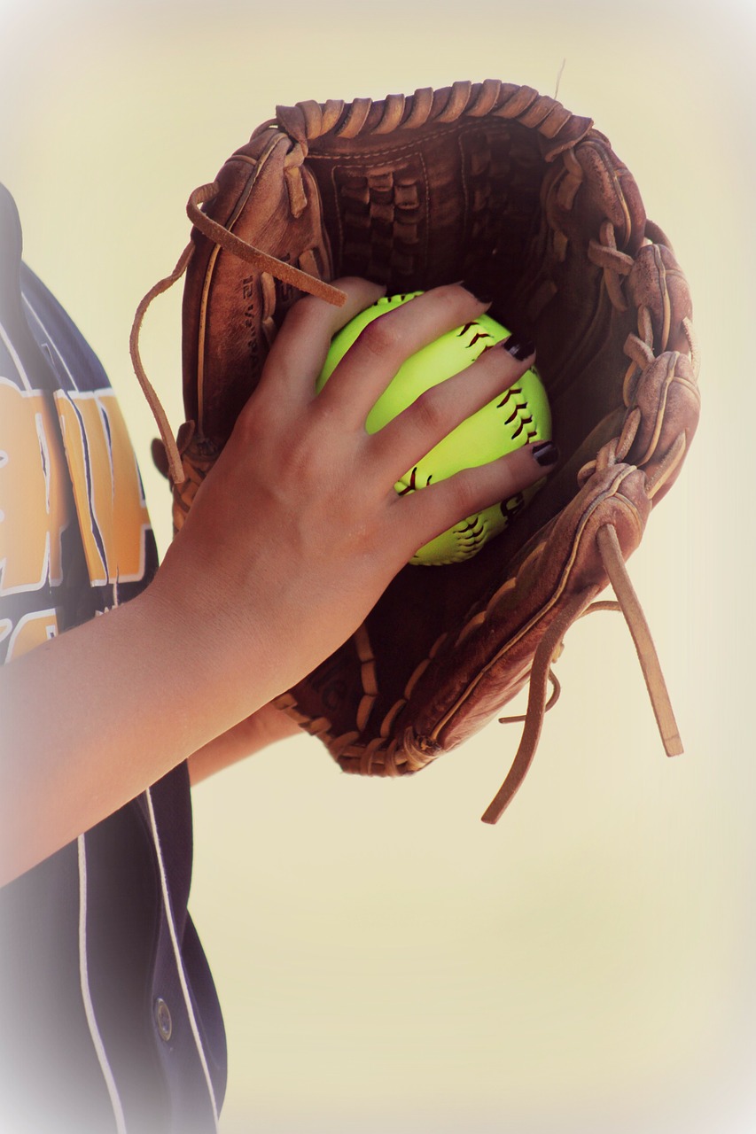 softball leather glove free photo