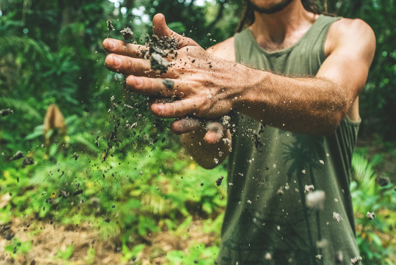 soil dirty hand free photo