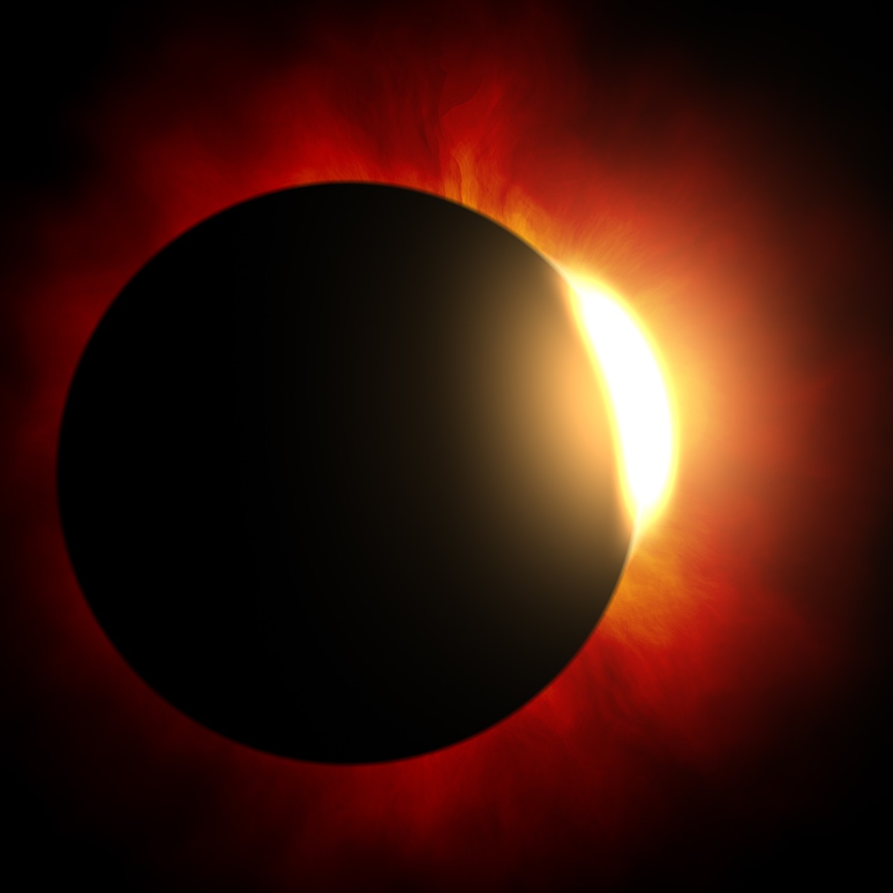 solar eclipse sun moon free photo