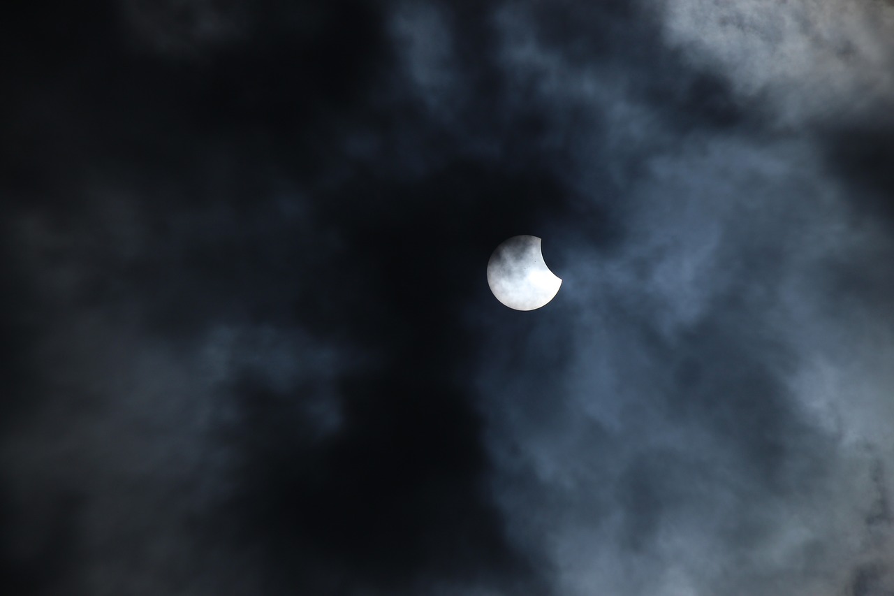 solar eclipse sunspots solar free photo