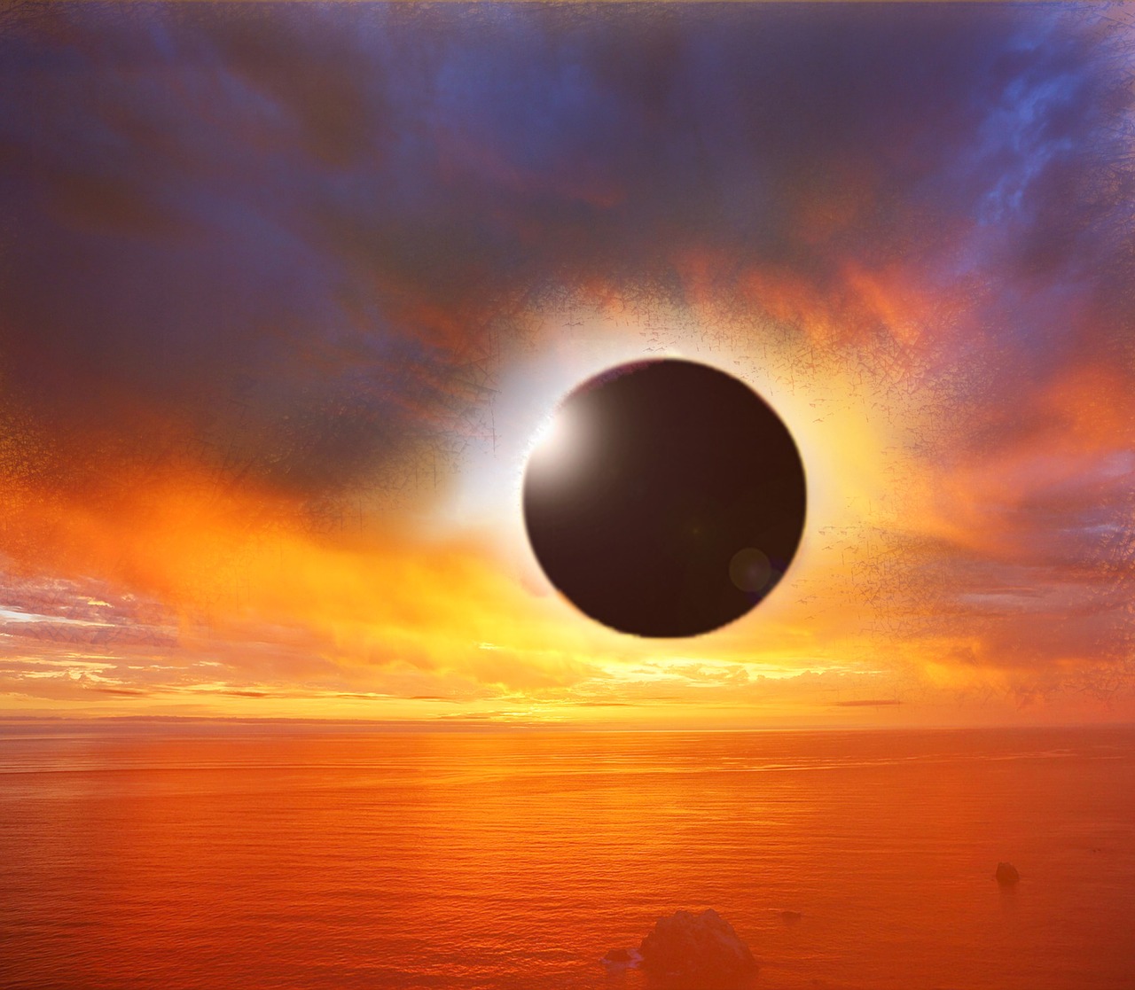 solar eclipse sunset eclipse free photo