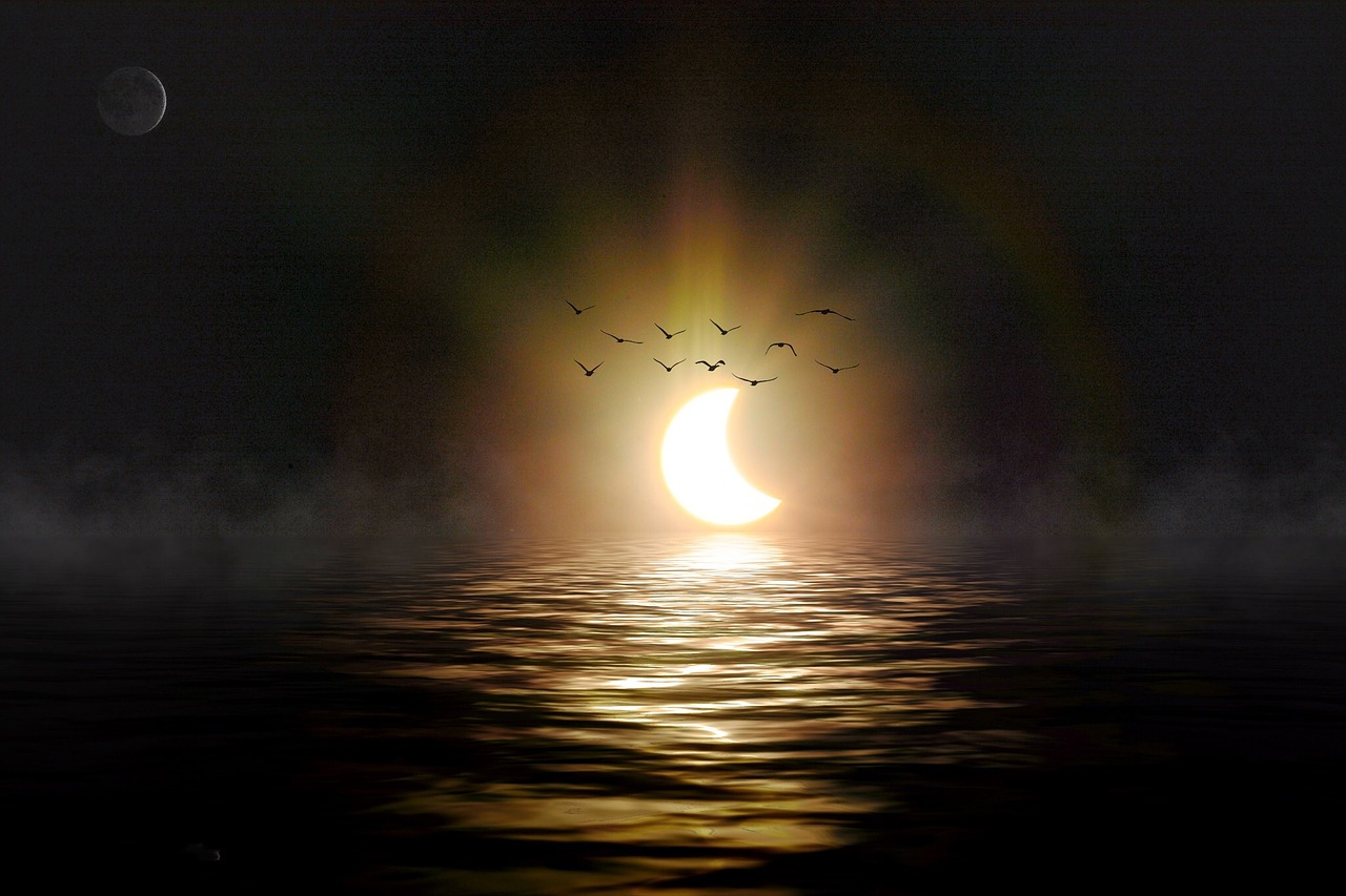 solar eclipse sun natural spectacle free photo