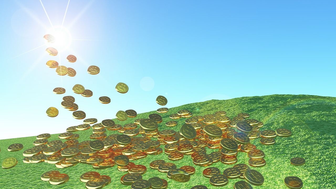 solar energy gold coins sunshine free photo