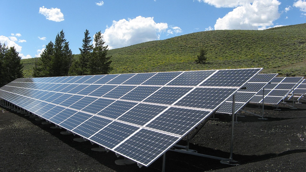 solar panel array power sun free photo