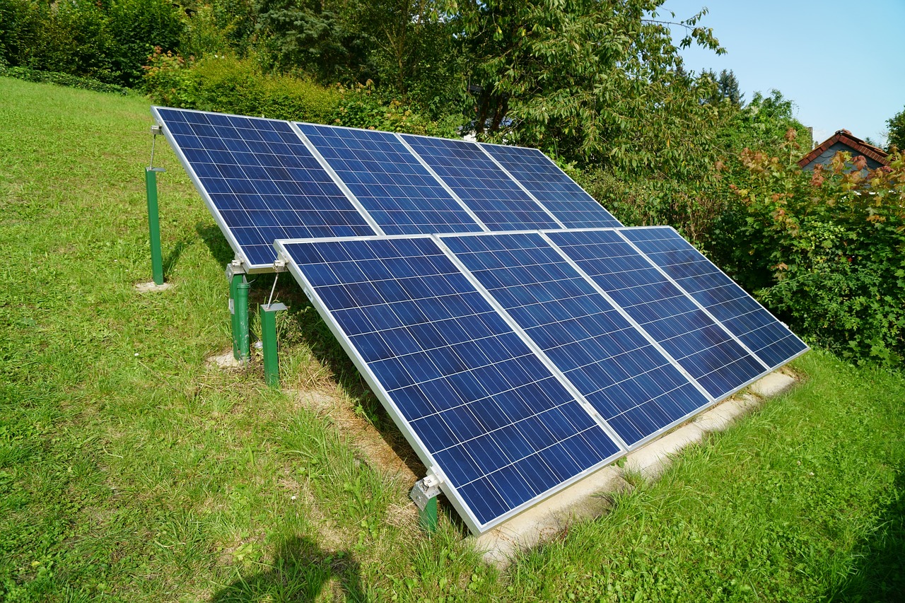 solar photovoltaic current power generation free photo