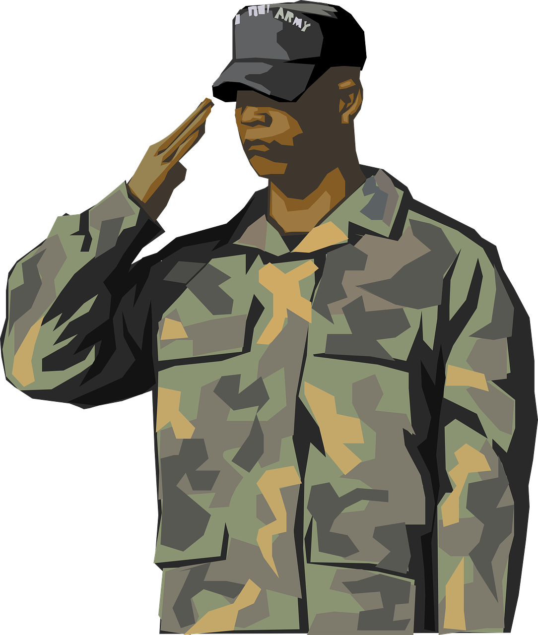 soldier saluting salute free photo