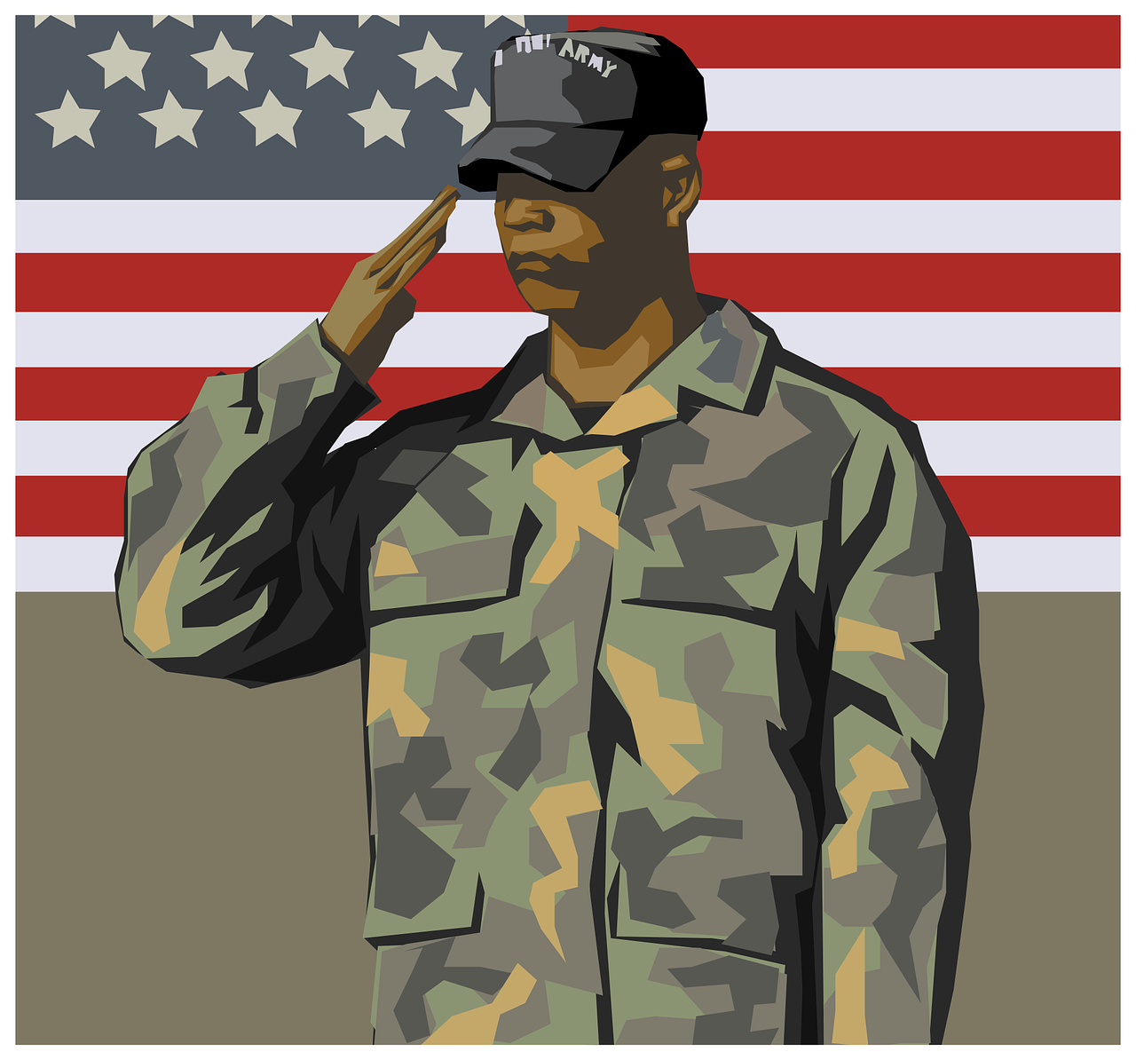 soldier saluting salute free photo