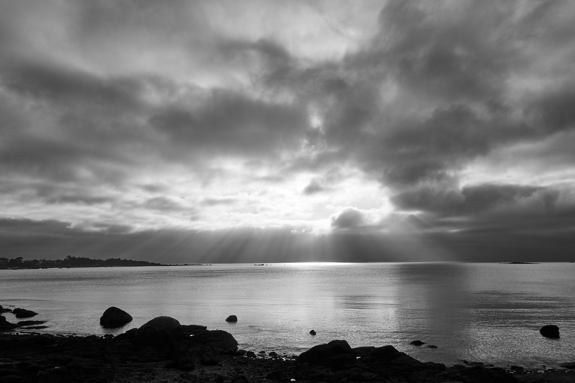 sun clouds sea free photo