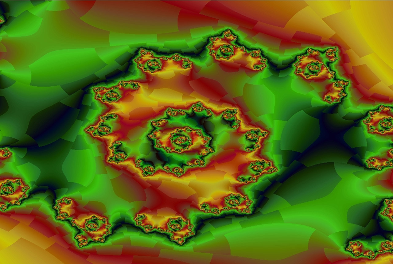 green red fractal free photo