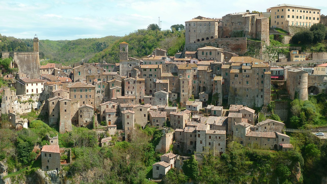 sorano village tuscany free photo