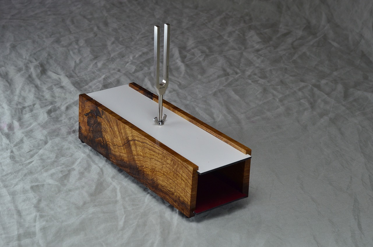 sound box  tuning fork  wood free photo