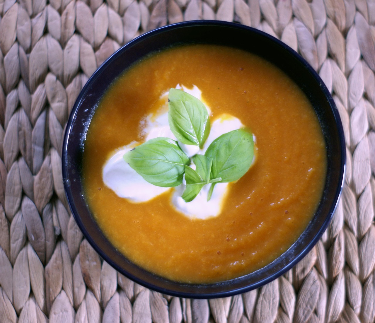 soup cream basil free photo