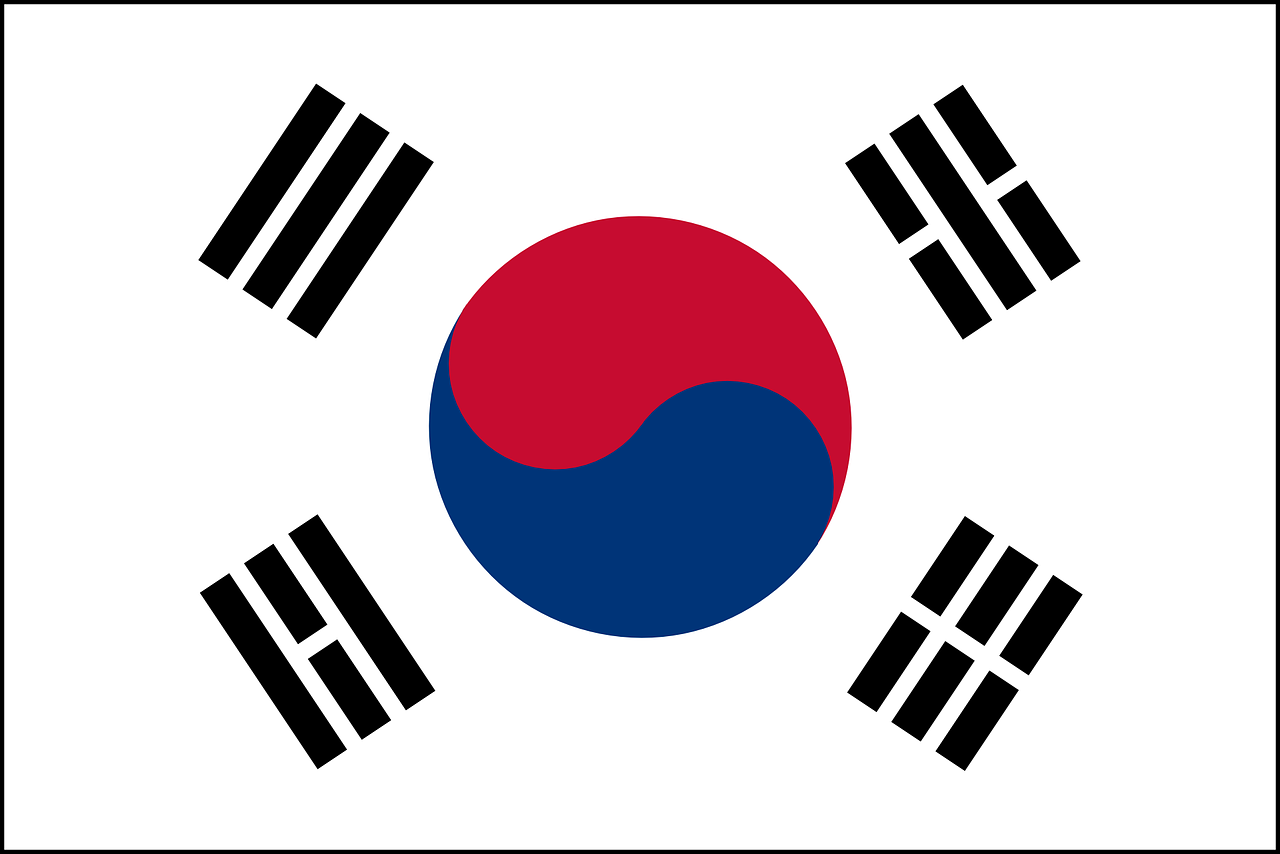 south korea flag free photo