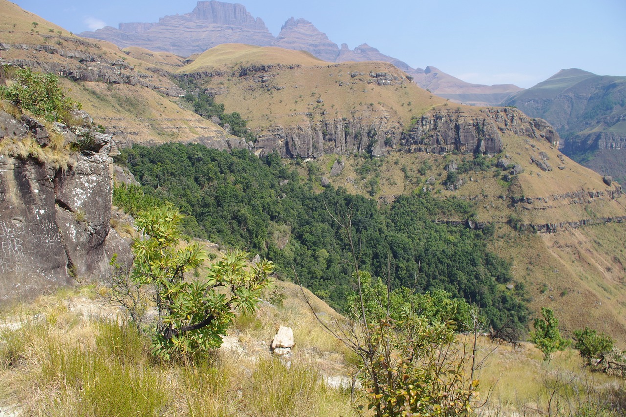 south africa drakensberg mountains hiking trails free photo