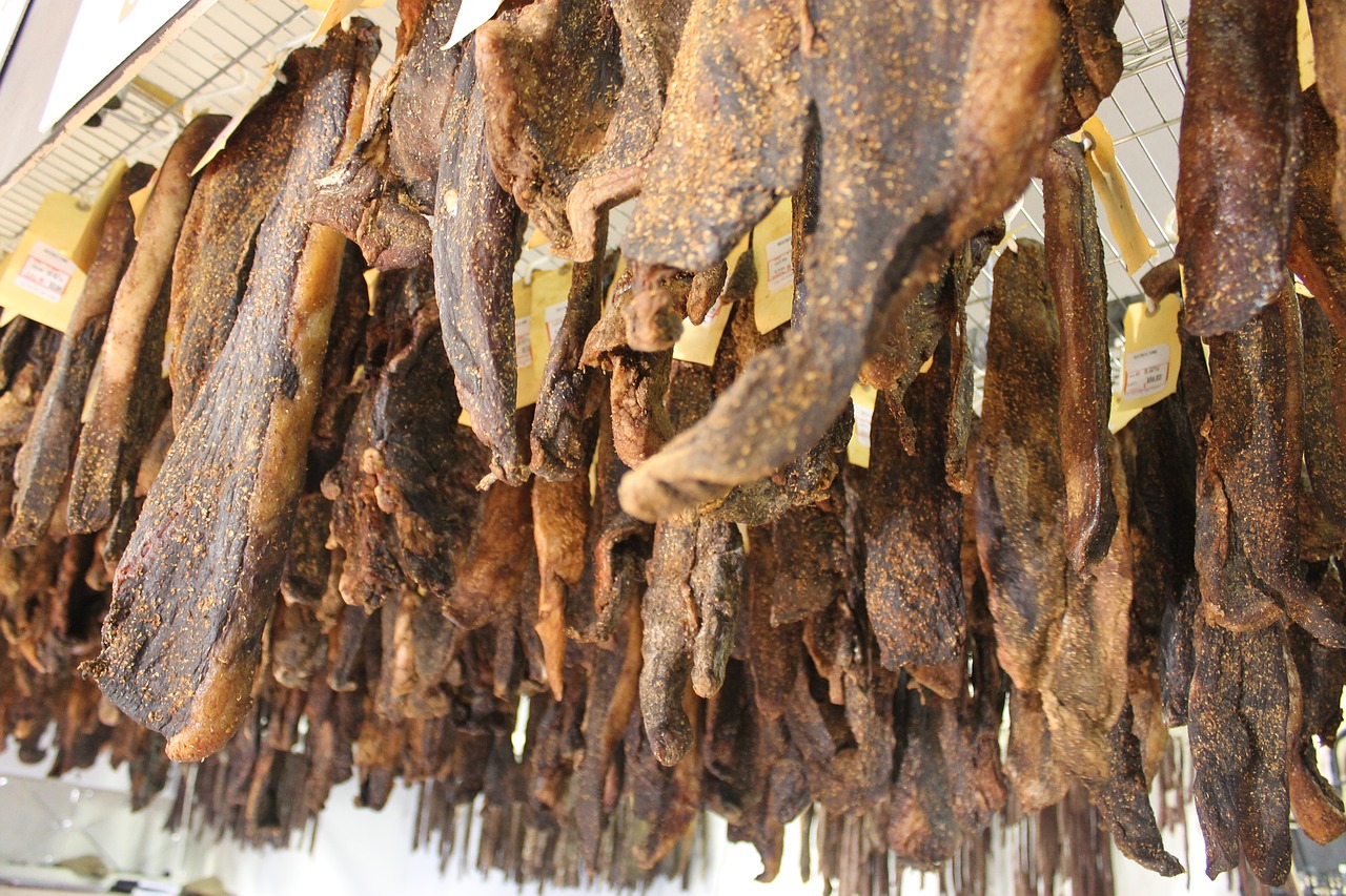 south africa biltong meat free photo