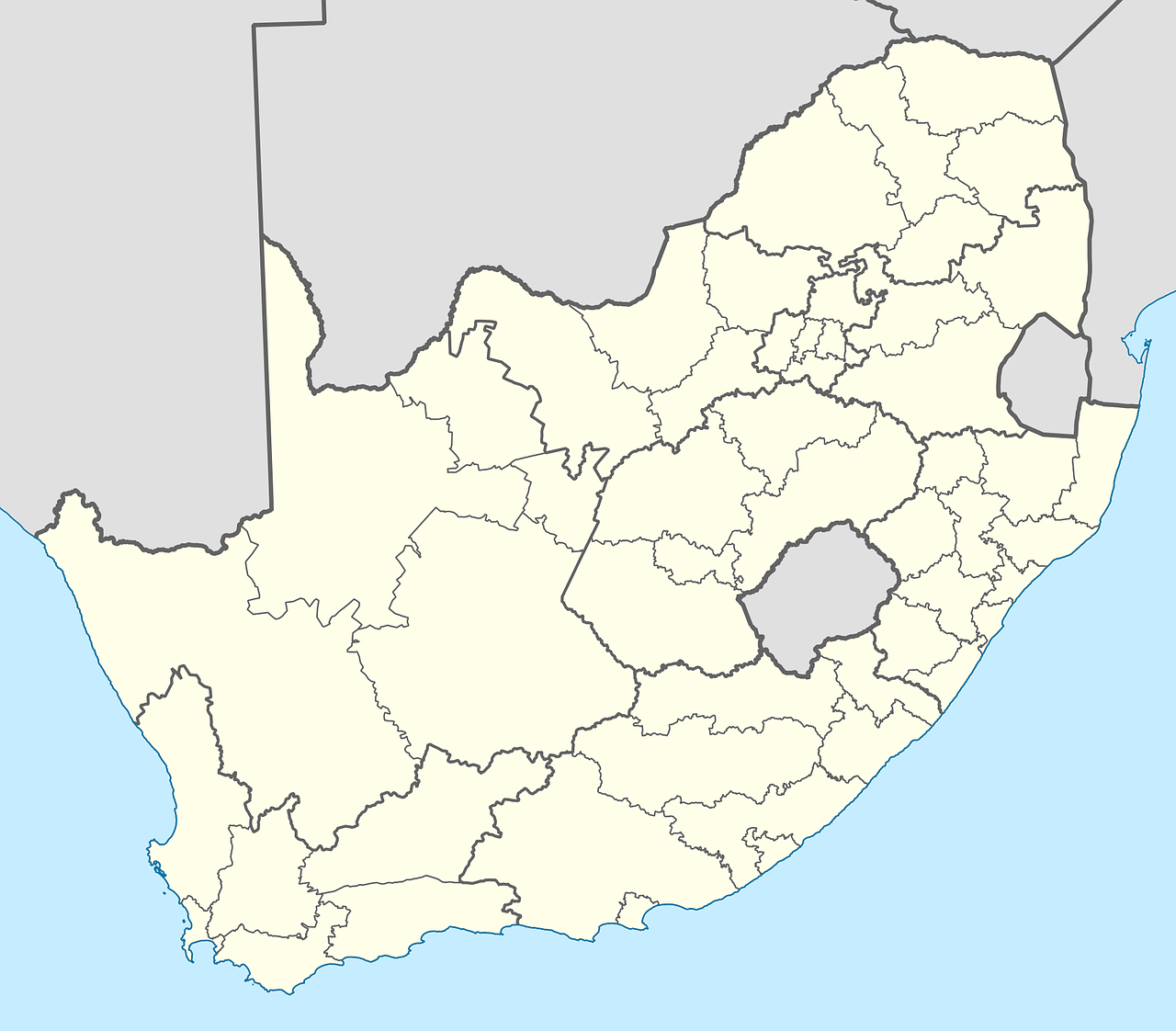 south africa map districts free photo