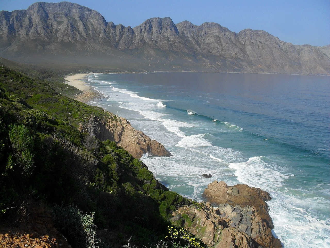 south africa beach coast free photo