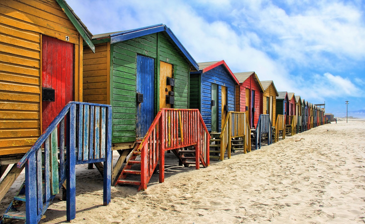 south africa muizenberg colorful free photo