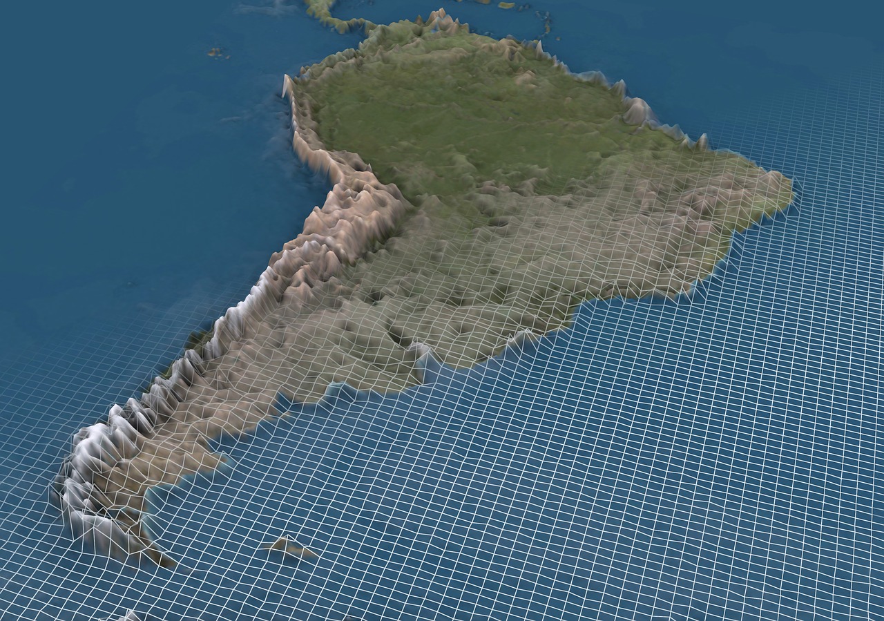 south america andes 3d map free photo