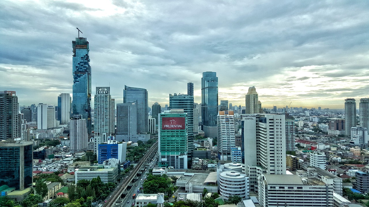 south east asia  thailand  city skyline free photo
