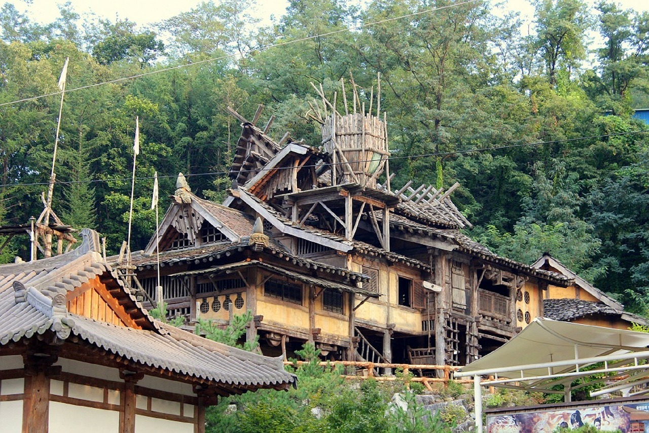 south korea architecture village free photo