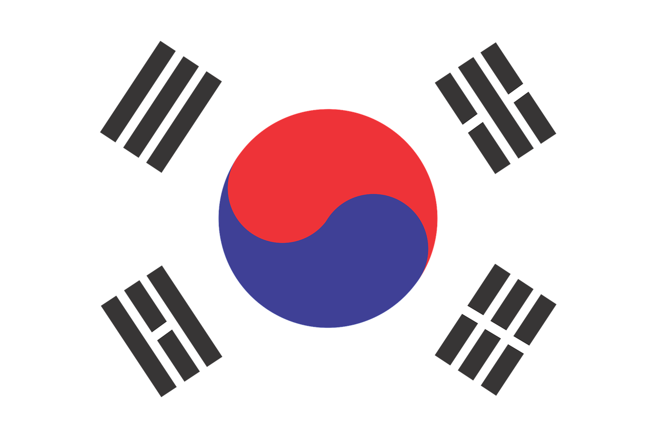 south korea flag korea free photo