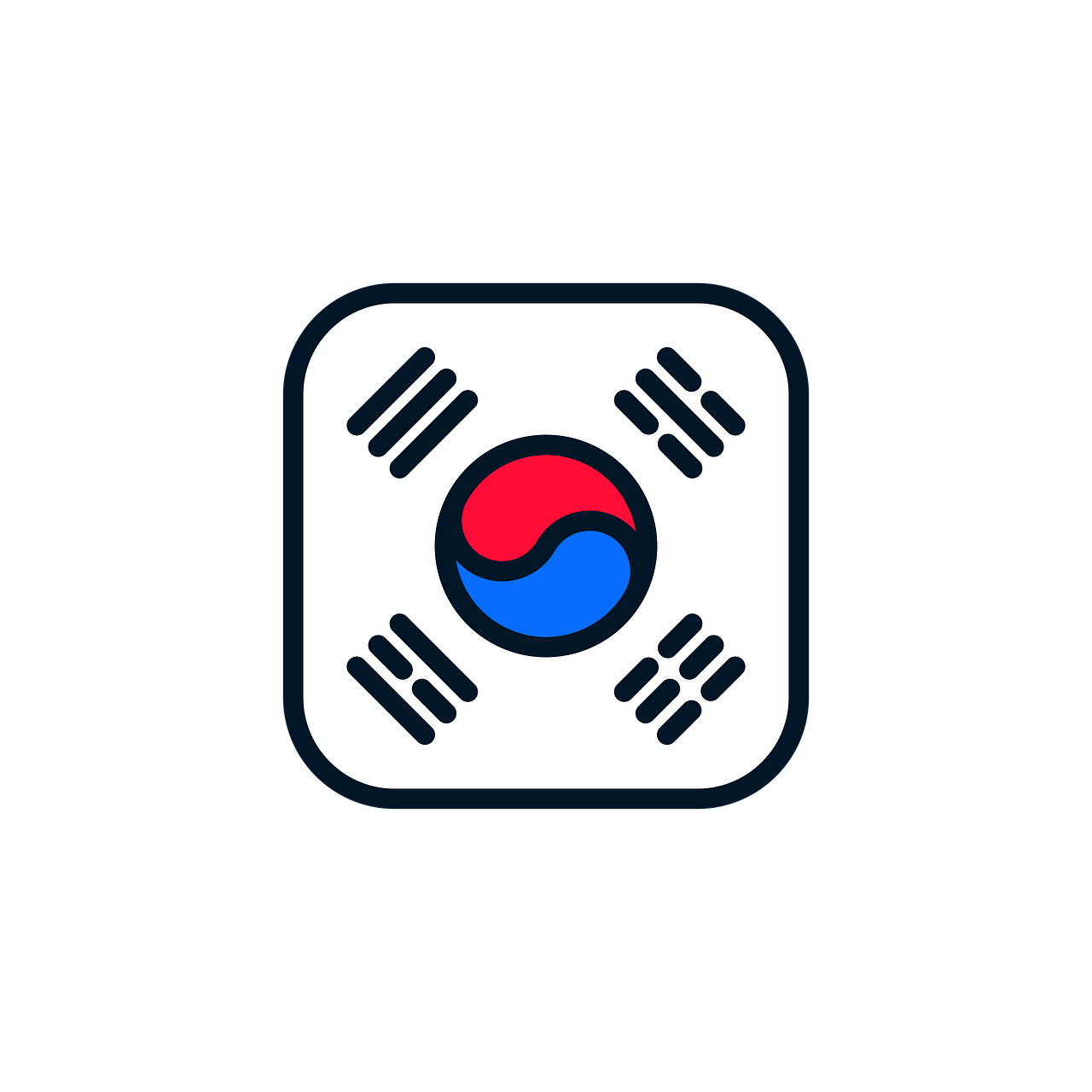 south korea  south korea icon  southkorea flag free photo