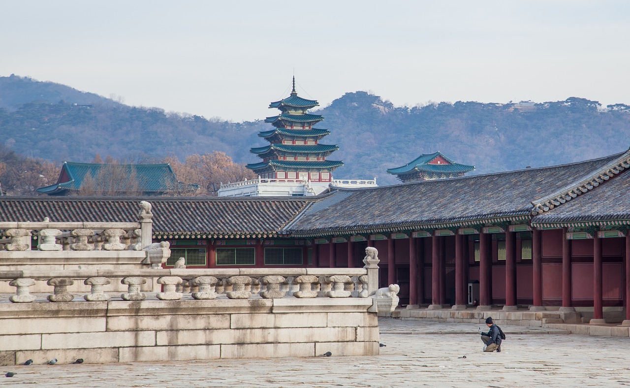 south korea  palace  traditional free photo