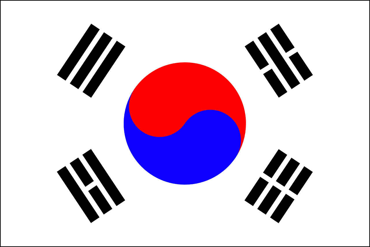 south korea flag korea free photo