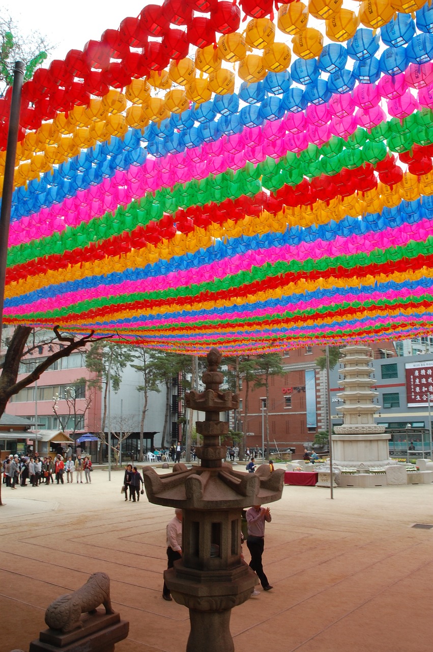 south korea buddhism temple free photo