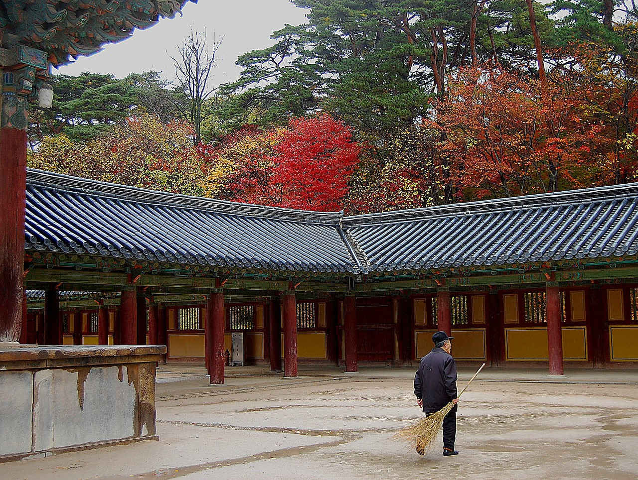 south korea temple religion free photo