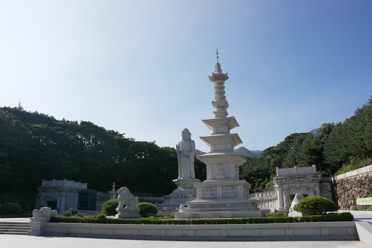 south korea section section stone tower free photo
