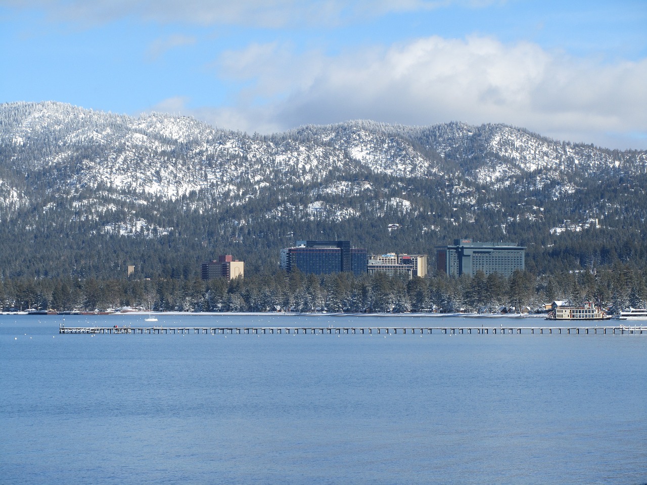 south lake tahoe winter mountains free photo