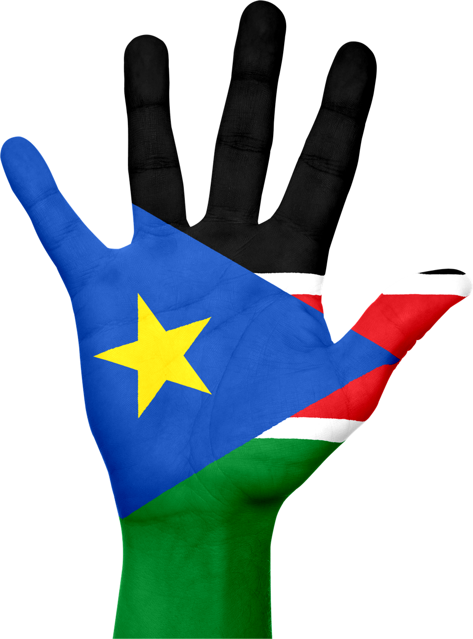 south sudan flag hand free photo