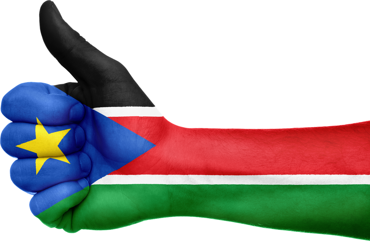 south sudan flag hand free photo