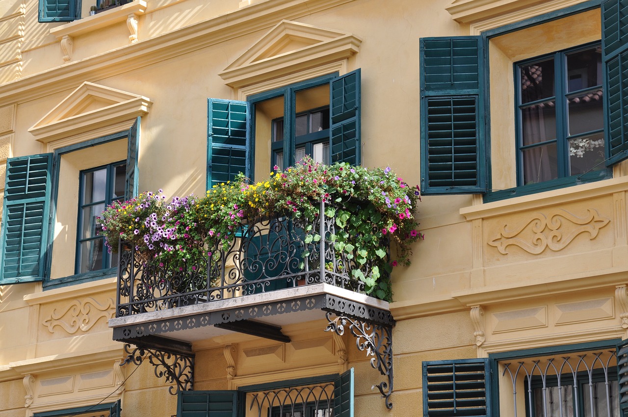 south tyrol balcony flowers free photo