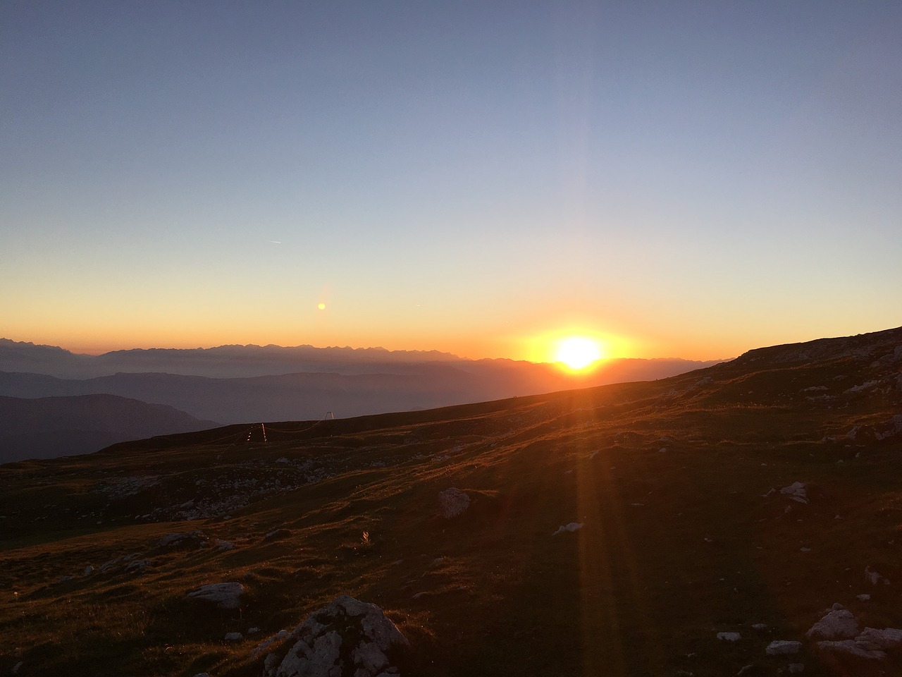 south tyrol schlern sunrise free photo