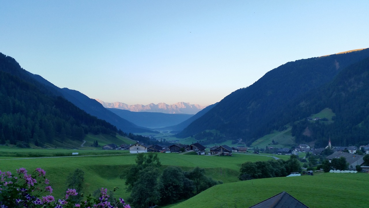 south tyrol mountains sunrise free photo